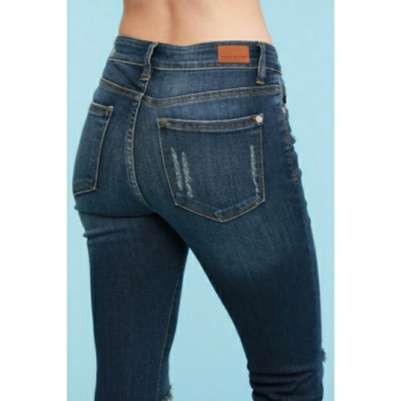 ♥️16W 18W 20W 22W♥️PL Cropped Knee Destroy Skinny - Picture 4 of 7